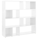 Book Cabinet/Room Divider High Gloss White 105x24x102 cm 823247