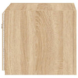 TV Wall Cabinets with LED Lights 2 pcs Sonoma Oak 30.5x35x30 cm 837223