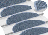 Stair Mats Self-adhesive Sisal-Look 30 pcs 56x17x3 cm Blue 3365862