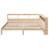 Bookcase Bed without Mattress 180x200 cm Super King Solid Wood Pine 3324373