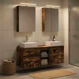 Bathroom Furniture Set 5 pcs Smoked Oak 3406795