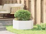 Planter White 60 x 60 x 35 cm Steel 883739