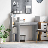 Desk with Shelf Grey Sonoma 100 x 40 x 90 cm Engineered Wood 869319