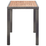 Garden Table Anthracite and Brown 123x60x74 cm Solid Acacia Wood 46451