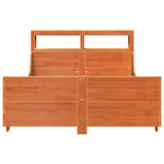 ZNTS Bed Frame without Mattress Wax Brown 140x200 cm Solid Wood Pine 3306461