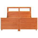 ZNTS Bed Frame without Mattress Wax Brown 140x200 cm Solid Wood Pine 3306461