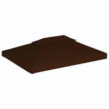 46617 2-Tier Gazebo Top Cover 310 g/m 4x3 m Brown