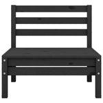 ZNTS 4 Piece Garden Lounge Set Black Solid Pinewood 3082406