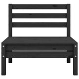 3 Piece Garden Lounge Set Solid Pinewood Black 806601