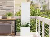 Garden Privacy Screen White 32 x 150 cm Cold-rolled steel 876372