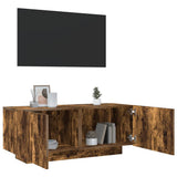 TV Cabinet Smoked Oak 100x35x40 cm Engineered Wood 815717
