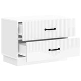 Bedside Cabinet High Gloss White 62 x 34.5 x 44.5 cm 895239