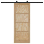 Sliding Door Manual ORKDAL Natural and black 83 x 202 cm 3333476
