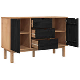 Sideboard OTTA Black 113.5 x 43 x 73 cm Solid Pine Wood 42041753