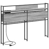 Storage Headboard with Shelf Grey sonoma 120 cm Engineered wood 859633