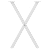 Dining Table Legs X-Shaped 2 pcs White 57x cm Steel 4012913