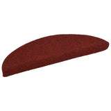 Stair Mats Self-adhesive 30 pcs 56x17x3 cm Bordeaux Red Half Round 3365683