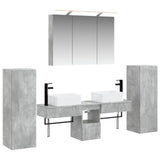 Bathroom Furniture Set 6 pcs Concrete Grey 3407130