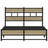 Metal Bed Frame without Mattress Sonoma Oak 120x190 cm Small Double 4017269