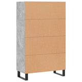 Highboard Concrete Grey 69.5x31x115 cm Engineered Wood 828264