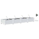 Garden Planter 4 pcs White 160 x 40 x 22 cm PP 42002912