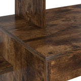 Desk with Shelf Smoked Oak 100 x 40 x 90 cm Engineered Wood 869318