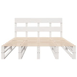 Bed Frame without Mattress White 140x190 cm Solid Wood Pine 3302316