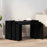 Nesting Tables 3 pcs Black Engineered Wood 858534