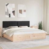 Bed Frame with Upholstered Headboard Black 200 x 200 cm 3398211