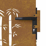 Garden Gate 85 x 200 cm Powder-coated steel Black Lockable 153237