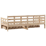 Daybed with Drawers without Mattress 80x200 cm Solid Wood 3302140
