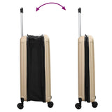 Suitcase Folding Champagne 43 x 27 x 66 cm ABS Plastic 42006255