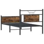 Bed Frame without Mattress Smoked Oak 90x200 cm Engineered Wood 4106919