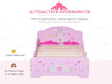 Kids Bed Princess Castle Theme w/ Side Rails Slats Home Furniture for 3 - 6 Yrs Pink 143 x 73 x 60 T3398P347663