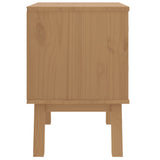 Bedside Cabinet OLDEN Brown Solid Wood Pine 358582