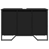 Bathroom Sink Cabinet Black 91x35x60 cm Engineered Wood 848659