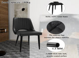 Dining Chairs with Cut-Outrest, Modern Kitchen Chair, Scandinavian Faux Leather Chair with High 27529681