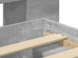 Bed Frame with Storage Concrete Grey 140 x 190 cm 3433377