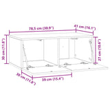 Wall-Mounted TV Cabinet White 78.5 x 41 x 30 cm Engineered Wood 898515