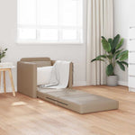 Floor Sofa Bed Cappuccino 74 x 77 x 81 cm Faux leather 4106634