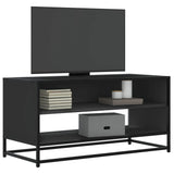 TV Cabinet Black 91x40x46 cm Engineered Wood and Metal 848884