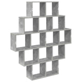 Wall Shelf Concrete Grey 120 x 20 x 136 cm Engineered Wood 8012159