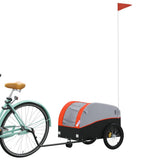 Bike Trailer Black and Orange 30 kg Iron 94138