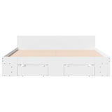 Bed Frame with Drawers without Mattress White 140x190 cm 3280762