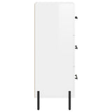 Sideboard High Gloss White 34.5x34x90 cm Engineered Wood 828614