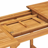 5 Piece Garden Dining Set Solid Teak Wood 3059595