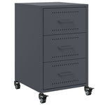 ZNTS Bedside Cabinet Anthracite 36x39x59 cm Steel 846730