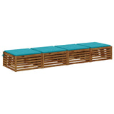 4-Piece Seat Cushions SOEST 4 pcs 100% Polyester Turquoise 944988