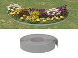 Garden Edging 25 m 15 cm PE Grey 42036848