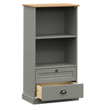 Bookcase VIGO Grey 60x35x114.5 cm Solid Wood Pine 353186